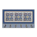 Ver imagem 1 de Cabideiro de Parede Porta Colar Chaves Cintos Toalhas - Azulejo Azul
