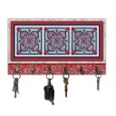 Ver imagem 2 de Cabideiro de Parede Porta Colar Chaves Cintos Toalhas - Azulejo Vermelho