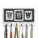 Ver imagem 3 de Cabideiro de Parede Porta Colar Chaves Cintos Toalhas - Tulipa