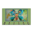 Ver imagem 1 de Cabideiro de Parede Porta Colar Chaves Cintos Toalhas - Borboleta verde