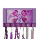 Ver imagem 4 de Cabideiro de Parede Porta Colar Chaves Cintos Toalhas - Borboleta Rosa