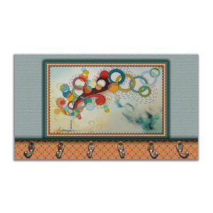 Cabideiro de Parede Porta Colar Chaves Cintos Toalhas - Celebração da Vida