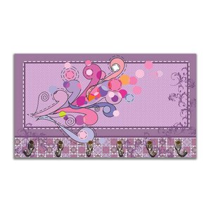 Cabideiro de Parede Porta Colar Chaves Cintos Toalhas - Arabescos