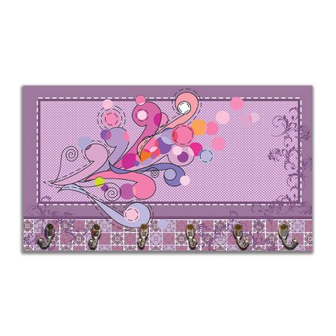 Cabideiro de Parede Porta Colar Chaves Cintos Toalhas - Arabescos