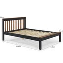 Ver imagem 3 de Cama Casal Inglesa em Madeira Maciça Mv Outlet Preto e Mel