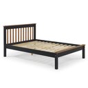 Ver imagem 2 de Cama Casal Inglesa em Madeira Maciça Mv Outlet Preto e Mel