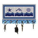 Ver imagem 2 de Cabideiro de Parede Porta Chaves Toalhas Linha Náutica Marinheiro Mar 1