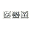 Ver imagem 1 de Conjunto Kit com 3 Quadros Náuticos Decorativos Linha Náutica Marinheiro Mar 3