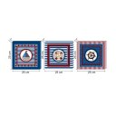 Ver imagem 2 de Conjunto Kit com 3 Quadros Náuticos Decorativos Linha Náutica Marinheiro Mar 4