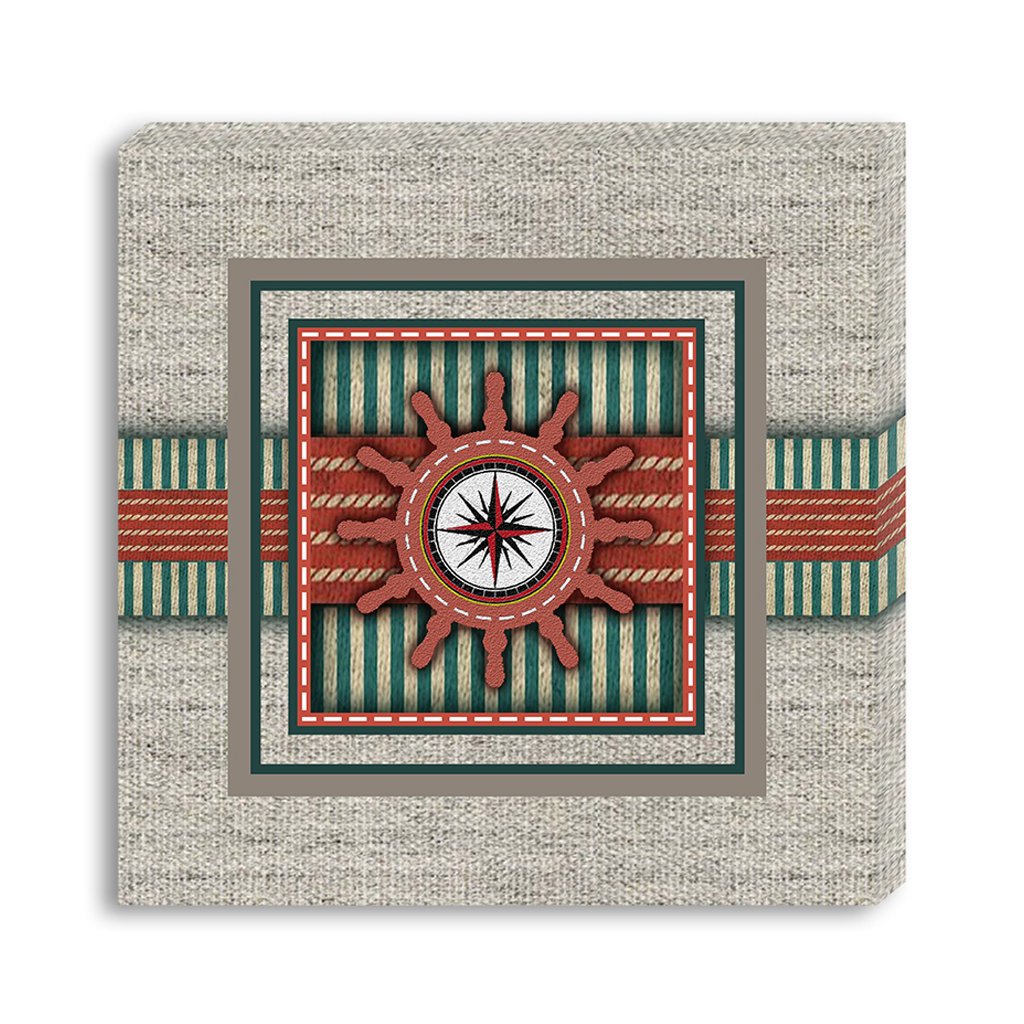 Conjunto Kit com 3 Quadros Náuticos Decorativos Linha Náutica Marinheiro Mar 5 - 3