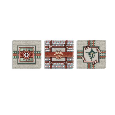 Conjunto Kit com 3 Quadros Náuticos Decorativos Linha Náutica Marinheiro Mar 5