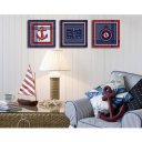 Ver imagem 7 de Conjunto Kit com 3 Quadros Náuticos Decorativos Linha Náutica Marinheiro Mar 6