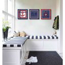 Ver imagem 6 de Conjunto Kit com 3 Quadros Náuticos Decorativos Linha Náutica Marinheiro Mar 6