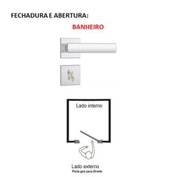 KIT PORTA PRONTA PRIMER - 210X62CM - ABERTURA DIREITA - 3