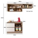 Ver imagem 2 de Conjunto 2 Aéreos e Balcão 120cm c/Tampo Etna - Carvalho Oak/Off White