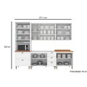 Ver imagem 5 de Cozinha Modulada Americana 6 Peças 2 Aéreos + 2 Balcões+ 1 Paneleiro + 1 Complemento com Pés