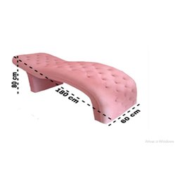 Maca Estética Joe 60X180 cm + Cadeira Mocho Suede Rosa Facial Cílios E Sobrancelhas Mz Decor - 4