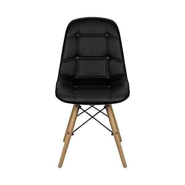 Cadeira Eames Dkr Botonê Base Eiffel Madeira Preta Inovakasa