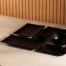 Kit 10 Travessas de Melamina para Comida Japonesa Sushi Sashimi Pratos Retangulares Pretos Lyor - 2