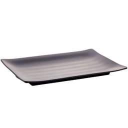 Kit 10 Travessas de Melamina para Comida Japonesa Sushi Sashimi Pratos Retangulares Pretos Lyor - 6