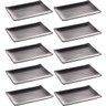 Kit 10 Travessas de Melamina para Comida Japonesa Sushi Sashimi Pratos Retangulares Pretos Lyor - 1