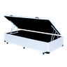Base Box Baú Solteiro Corino Branco com Pistao a Gás 41x88x188cm - 2
