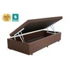 Base Box Baú Solteiro Corino Marrom com Pistao a Gás 41x88x188cm - 2