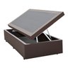 Base Box Baú Solteiro Corino Marrom com Pistao a Gás 41x88x188cm - 1