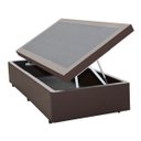 Ver imagem 1 de Base Box Baú Solteiro Corino Marrom com Pistao a Gás 41x88x188cm