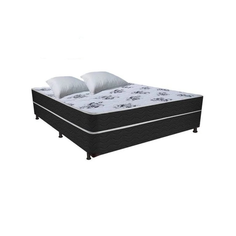 Cama Box Conjugado Casal 5cm Espuma Semi-ortopédico 138x188x55