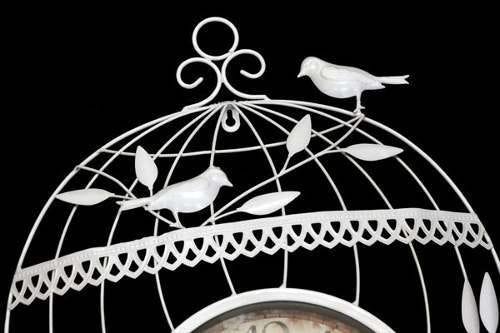 Relógio de Parede Modelo Gaiola Vintage Retro Enfeite de Casa e Jardim Branco (xin-3-branco) - 2