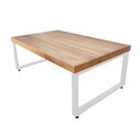 Ver imagem 1 de Mesa Industrial Infantil Bernardo 120x70cm Madeira Maciça Ferragem Branca