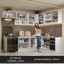 Ver imagem 6 de Armário de Cozinha Completa de Canto 469cm Branco/Preto Glamy Madesa 01