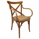 Ver imagem 2 de Kit 2 Cadeiras C/ Braço Bistro Gourmet Luxo com Rattan