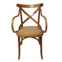 Ver imagem 1 de Kit 2 Cadeiras C/ Braço Bistro Gourmet Luxo com Rattan