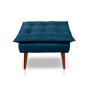Ver imagem 7 de Kit C-2 Poltronas Opala + 01 Puff Opala Elegante Suede Azul Marinho