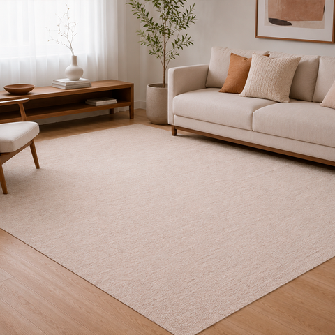 Tapete Decorativo Sala Quarto Coleção Fibras de Afeto Castor Off White 2,00 x 2,50
