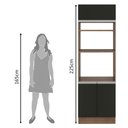 Ver mais imagens de Torre Quente 3 Portas Glamy Rustic e preto Madesa