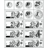 Carimbo Cedulas E Moedas Do Real 13 Peças - 3