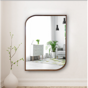 Espelho Decorativo Ibiza com Moldura Lâmina de Madeira