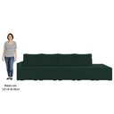 Ver imagem 5 de Sofá Ilha Modular com Puff para Sala Living 432cm Georgia K04 Veludo Verde - Mpozenato