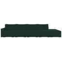 Ver imagem 7 de Sofá Ilha Modular com Puff para Sala Living 432cm Georgia K04 Veludo Verde - Mpozenato