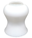 Ver imagem 3 de Cúpula Manga Babada P/lampião Retrô de Vidro Branco Brilho
