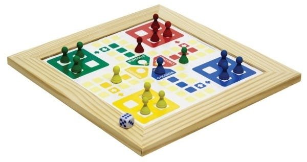 Jogo De Ludo Com Moldura Tabuleiro 31x31 Cm