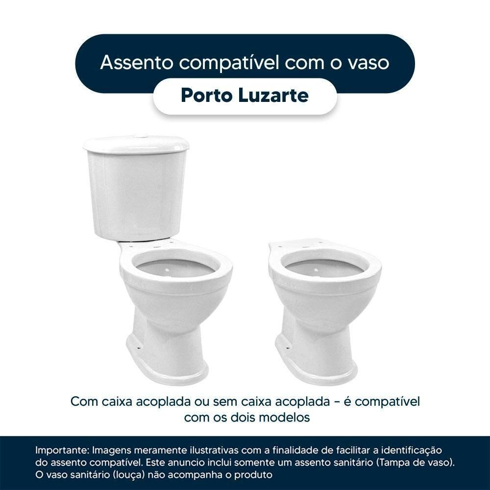 Tampa de Vaso Decorado Golfinhos Porto para Bacia Luzarte 6lpf Convencional - 4