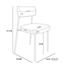 Ver imagem 3 de Kit 6 Cadeiras para Sala de Jantar e Cozinha Melissa em Aço Carbono