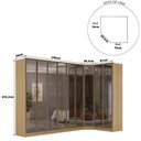 Ver imagem 3 de Guarda Roupa Modulado 7 Portas Reflecta com Led 100% Mdf Cor:olmo