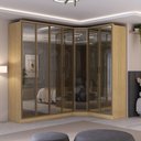 Ver imagem 1 de Guarda Roupa Modulado 7 Portas Reflecta com Led 100% Mdf Cor:olmo