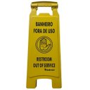 Ver imagem 2 de Placa de Sinalização Banheiro Fora de Uso Bralimpia