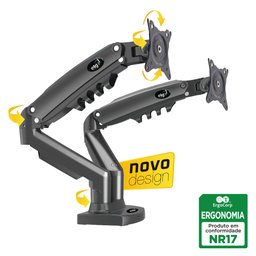 Suporte Ergonômico Articulado P/ 2 Monitores até 35 - 2